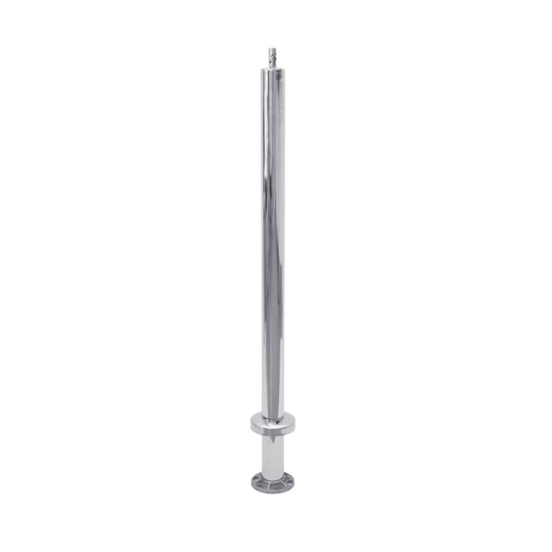 Stainless Standard Round Angled End/Intermediate Post 2" 3.0mm for Round Handrail Mirror with No Holes