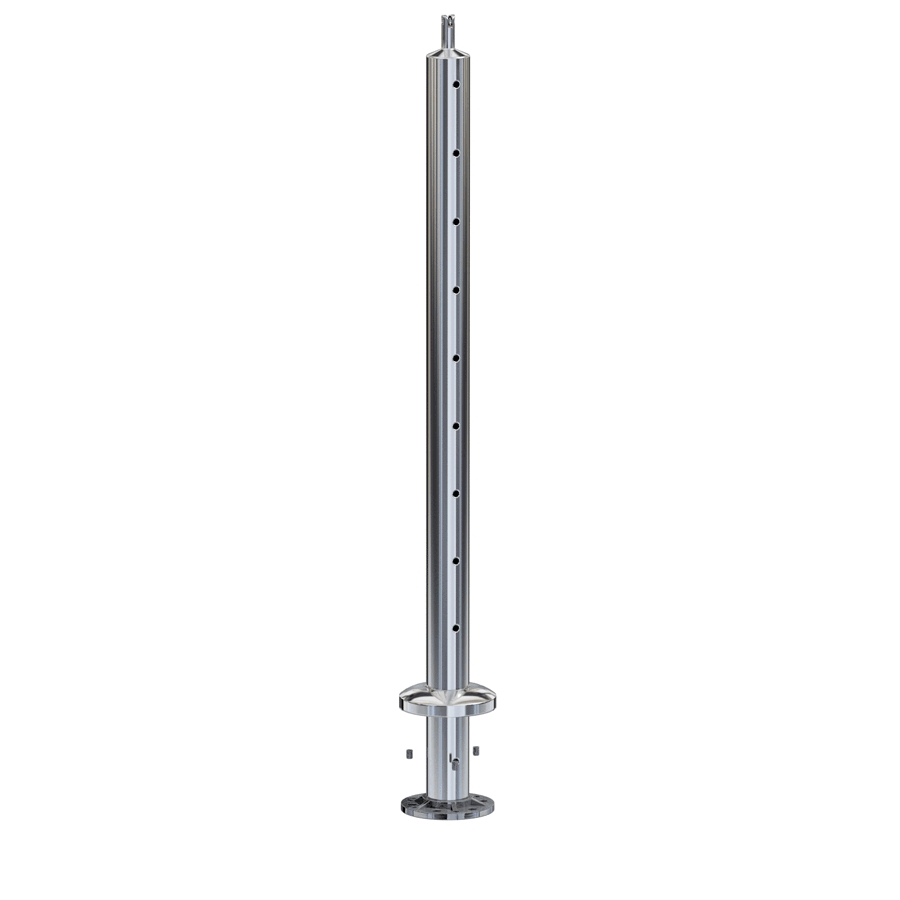 Stainless Round Angled End Post 2